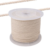 4mm x 220M Macrame Rope 100% Natural Cotton Cord 3 Strand Twisted Hand Craft
